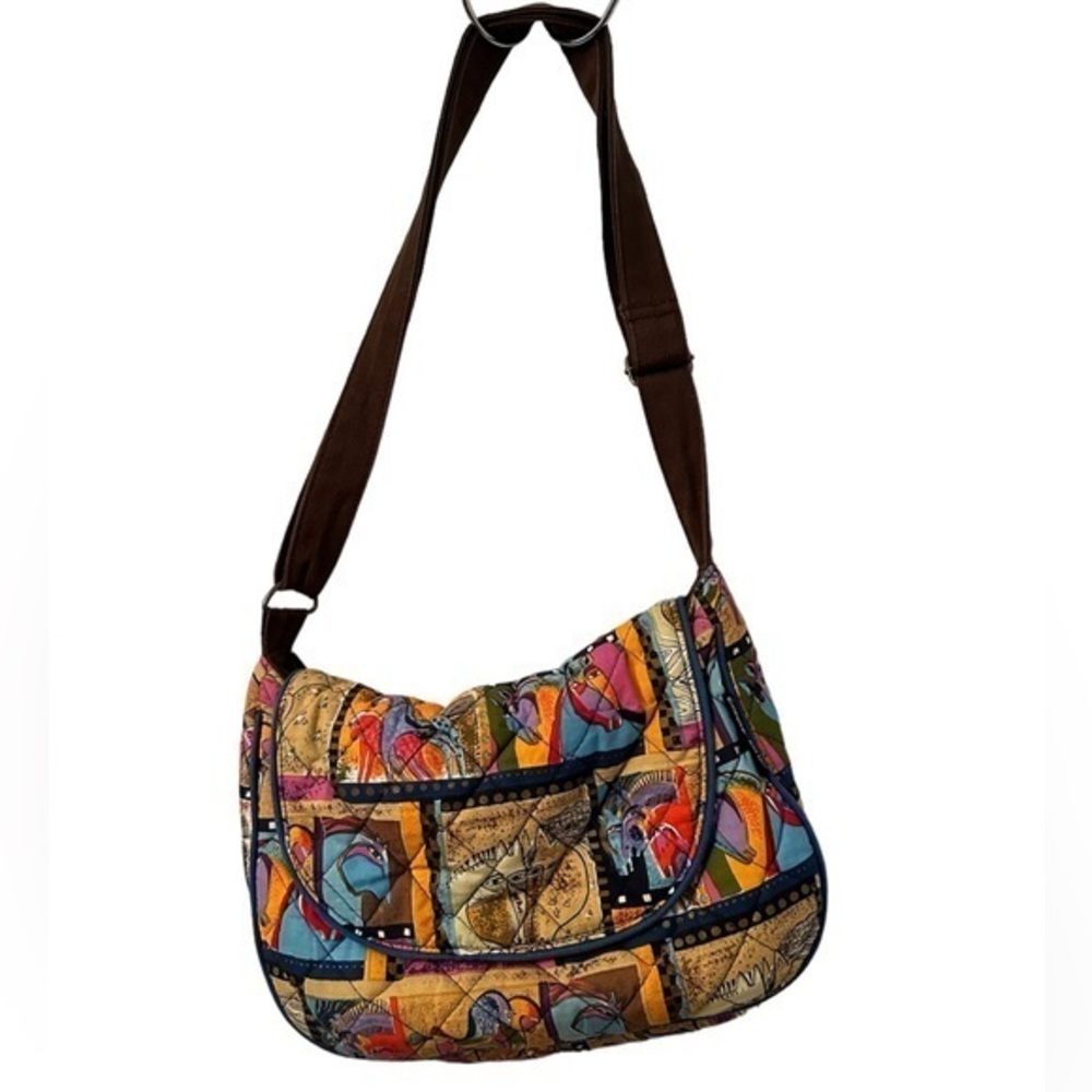 Laurel Burch‎ Horses Quilted
Medium Handbag Purse Crossbody Bag
VTG EUC